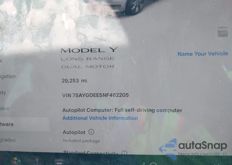 2022 Tesla Model Y Long Range Dual Motor All-Wheel Drive из США, поврежденный, VIN 7SAYGDEE5NF462205